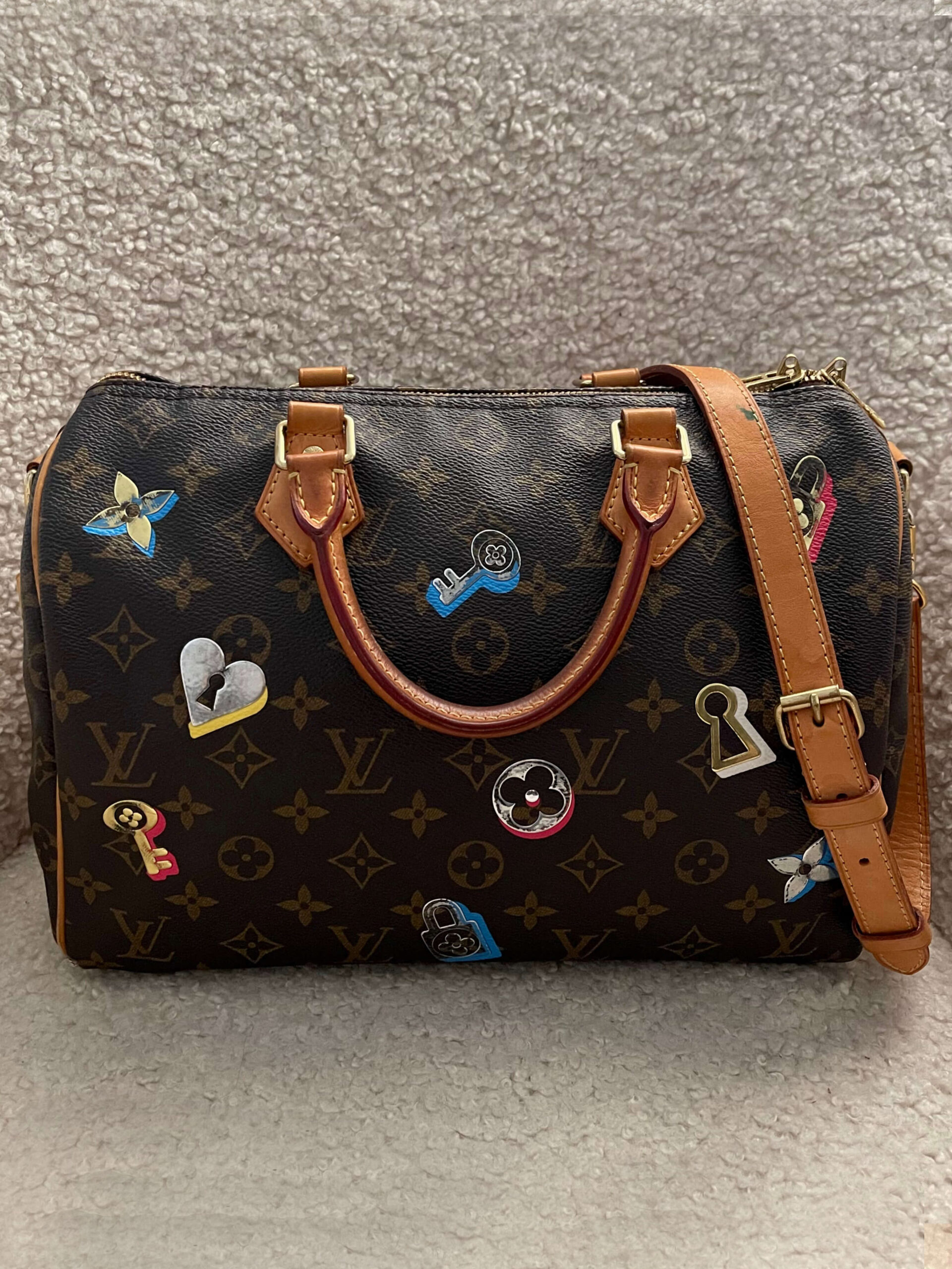 Louis Vuitton Monogram Love Lock Speedy Bandouliere 30